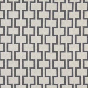 A0002B Cadet Blue And Off White, Modern, Geometric Upholstery Fabric By The Yard