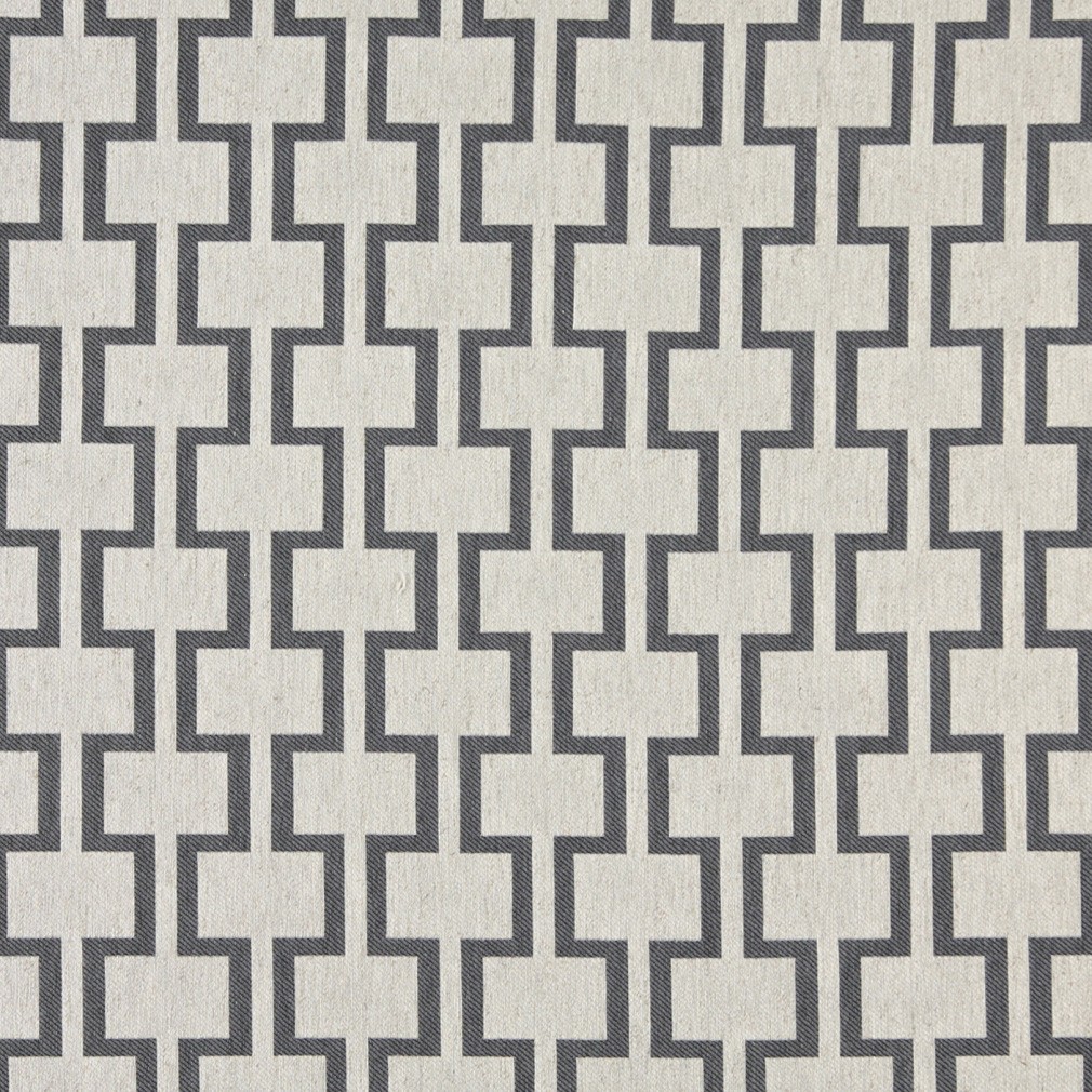 A0002B Cadet Blue And Off White, Modern, Geometric Upholstery Fabric By The Yard 1