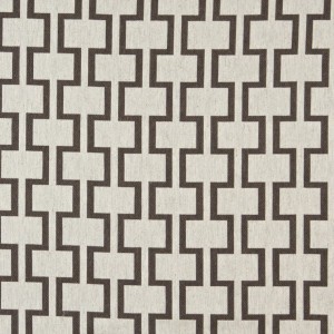 A0002D Taupe And Off White, Modern, Geometric Upholstery Fabric By The Yard