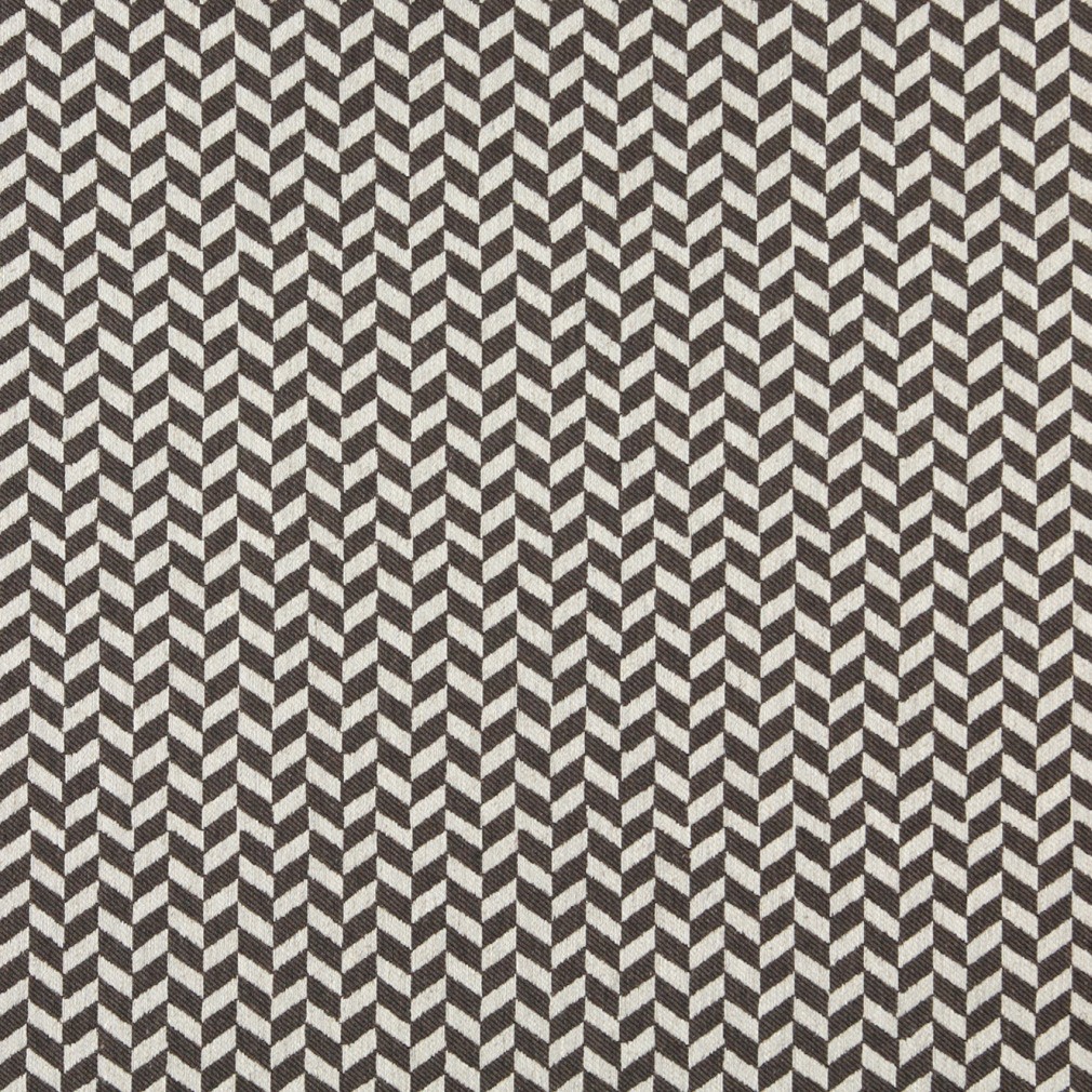 Taupe And Off White, Herringbone Upholstery Fabric By The Yard 1