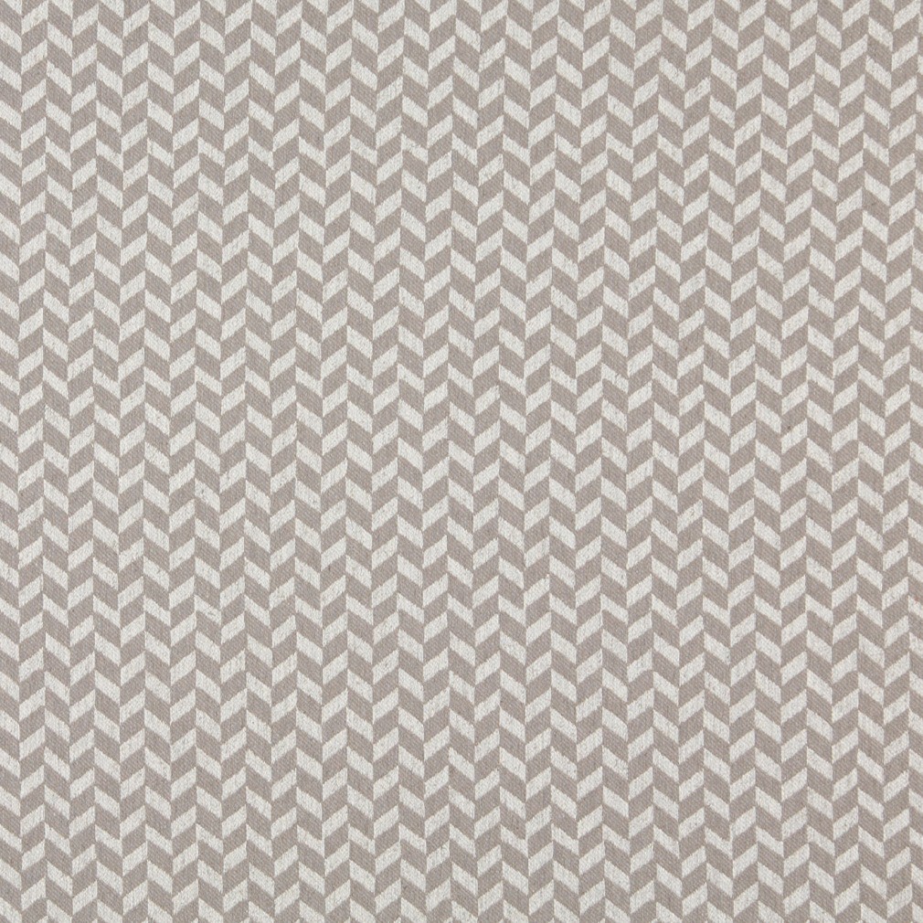 Grey And Off White, Herringbone Upholstery Fabric By The Yard 1
