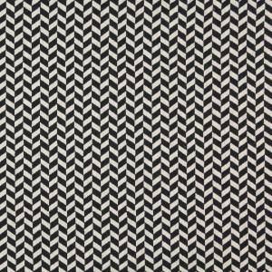 Midnight And Off White, Herringbone Upholstery Fabric By The Yard