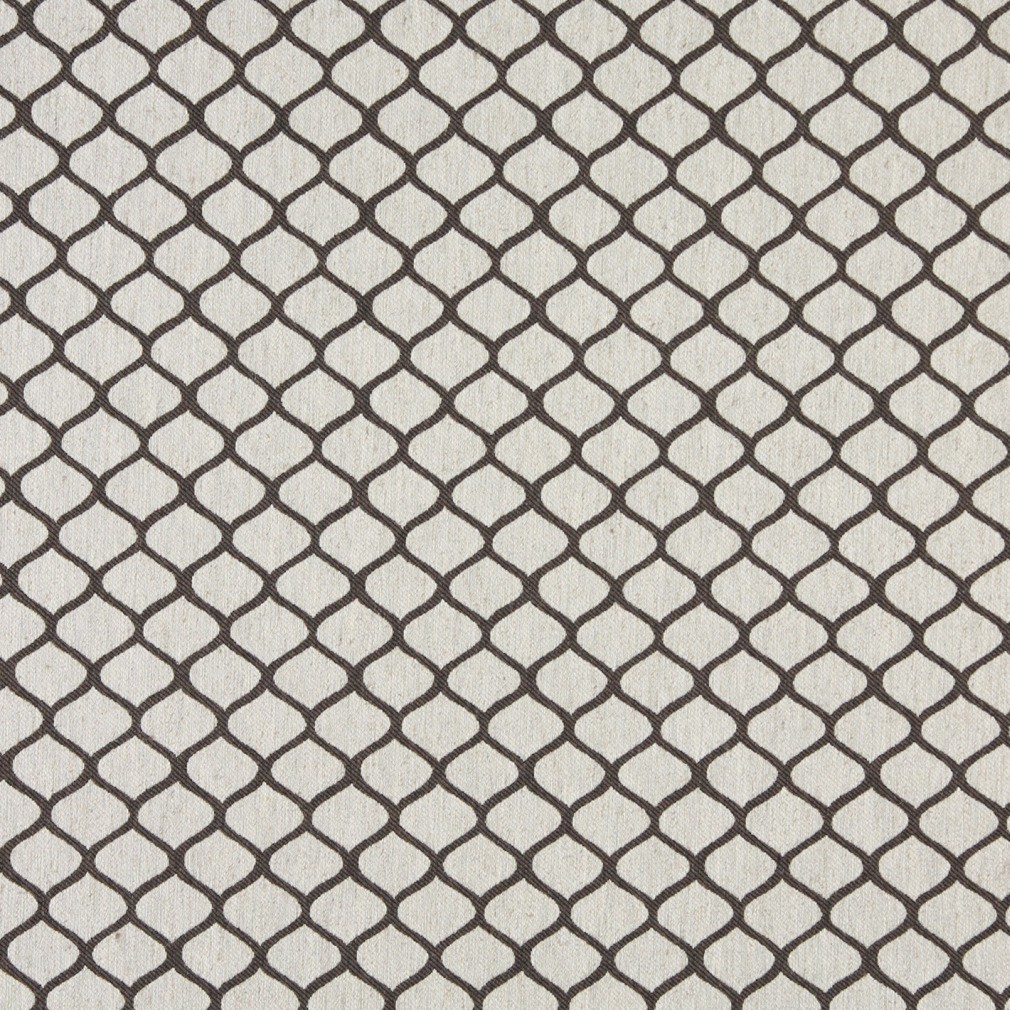 Taupe And Off White, Modern, Geometric, Upholstery Fabric By The Yard 1