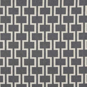 A0006B Cadet Blue And Off White, Modern, Geometric Upholstery Fabric By The Yard