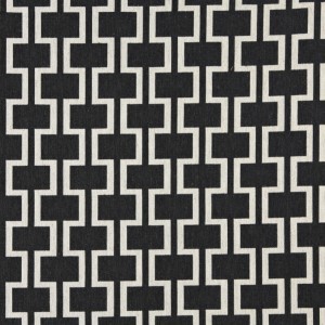 A0006G Midnight And Off White, Modern, Geometric Upholstery Fabric By The Yard