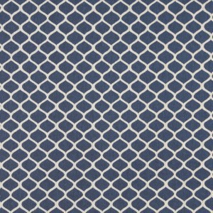 A0008E Blue And Off White, Modern, Geometric Upholstery Fabric By The Yard
