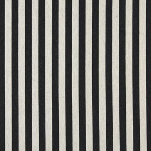 Midnight And Off White, Striped, Upholstery Fabric By The Yard