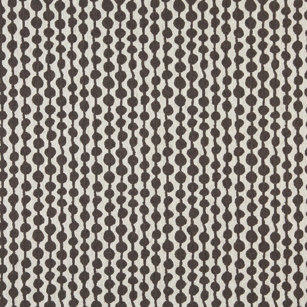 Taupe And Off White, Circle Striped, Upholstery Fabric By The Yard 1