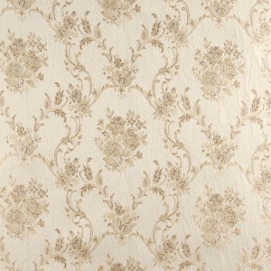 Ivory Large Scale Floral Brocade Upholstery Fabric By The Yard