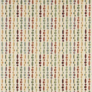Green, Yellow And Red, Striped Contemporary Upholstery Fabric By The Yard