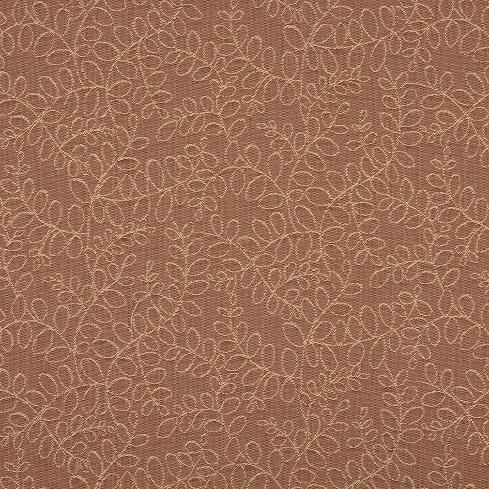 Beige And Red Floral Vines Woven Outdoor Upholstery Fabric By The Yard 1