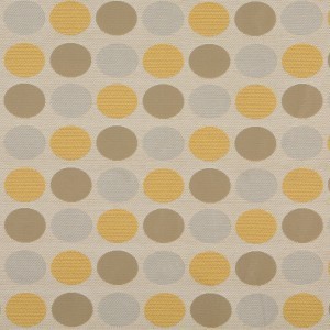 Beige, Gold And Gray Polka Dots Woven Outdoor Upholstery Fabric By The Yard