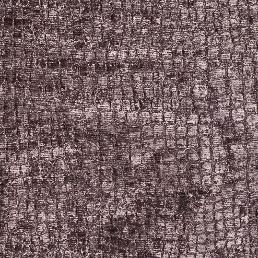 Dark Purple Textured Alligator Shiny Woven Velvet Upholstery Fabric By The Yard 1