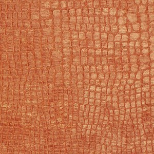 Orange Textured Alligator Shiny Woven Velvet Upholstery Fabric By The Yard