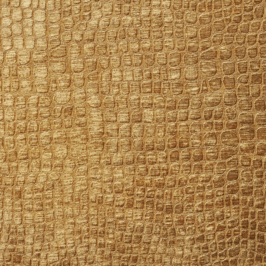 Copper Brown Textured Alligator Shiny Woven Velvet Upholstery Fabric By The Yard 1