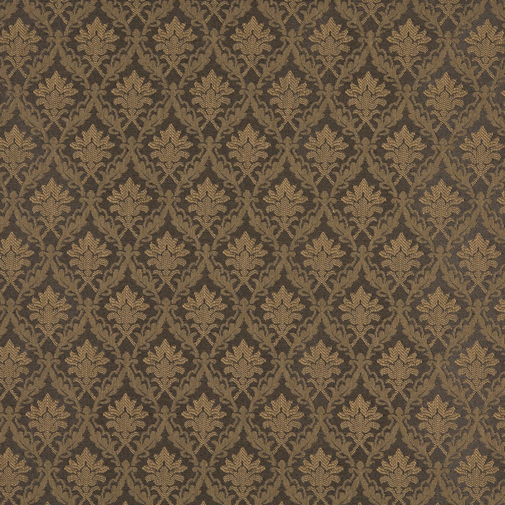 Brown Foliage And Bouquets Upholstery Fabric By The Yard 1