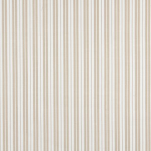 Beige, Ticking Striped Indoor Outdoor Acrylic Upholstery Fabric By The Yard