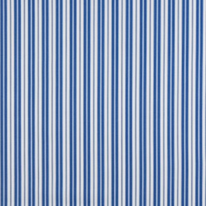 Blue, Ticking Striped Indoor Outdoor Acrylic Upholstery Fabric By The Yard