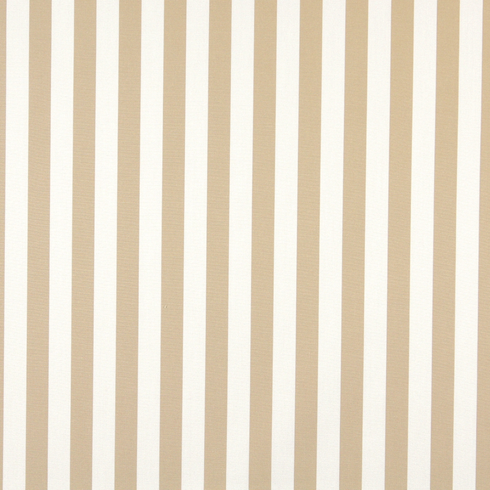 Beige, Striped Solution Dyed Acrylic Outdoor Fabric By The Yard 1