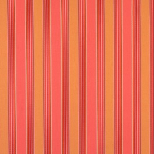 B490 Orange, Striped Solution Dyed Acrylic Outdoor Fabric By The Yard