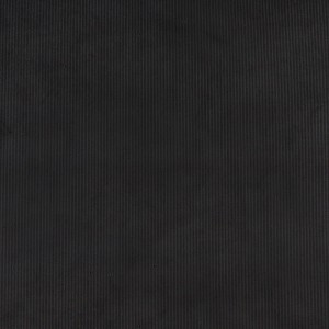 Black Thin Solid Corduroy Striped Upholstery Velvet Fabric