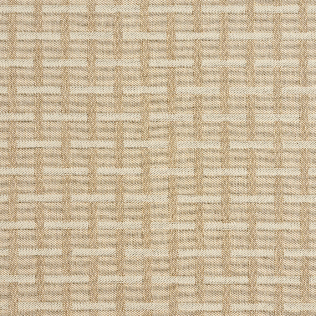 Beige Geometric Checkered Upholstery Fabric By The Yard 1