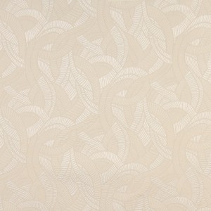 Beige And Off White Abstract Curved Lines Upholstery Fabric By The Yard