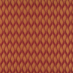 Red, Burgundy And Gold, Wavy Striped, Contract Upholstery Fabric By The Yard