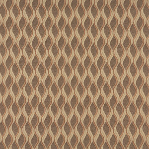 Gold, Brown And Beige, Wavy Striped, Contract Upholstery Fabric By The Yard