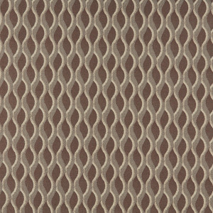 Brown, Grey And Off White, Wavy Striped, Contract Upholstery Fabric By The Yard