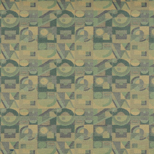 Green And Gold, Abstract Geometric, Contract Grade Upholstery Fabric By The Yard