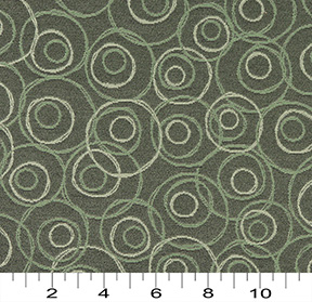 Dark Green, Green And White, Circles Contract Upholstery Fabric By The Yard