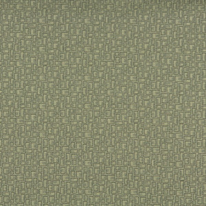 Dark Green, Geometric Rectangles, Contract Grade Upholstery Fabric By The Yard