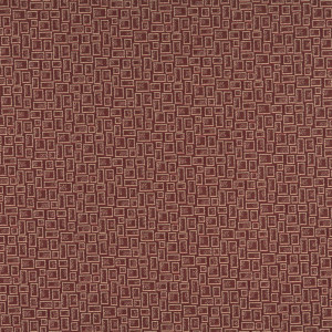 Dark Burgundy And Beige Geometric Contract Upholstery Fabric By The Yard