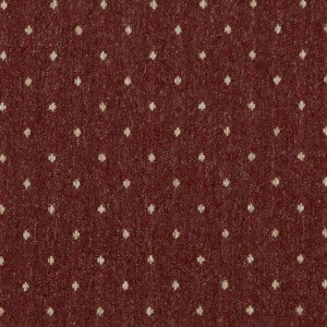 Rustic Red And Beige, Dotted Country Upholstery Fabric By The Yard