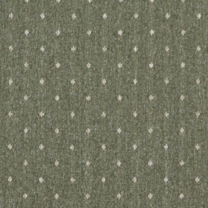 Green And Beige, Dotted Country Upholstery Fabric By The Yard