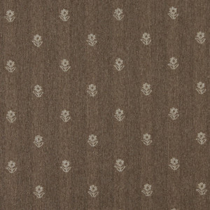 Two Toned Brown, Flowers Country Upholstery Fabric By The Yard