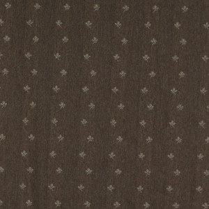 Two Toned Brown, Mini Flowers Country Upholstery Fabric By The Yard