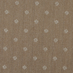 Light Brown And Beige, Leaves Country Upholstery Fabric By The Yard