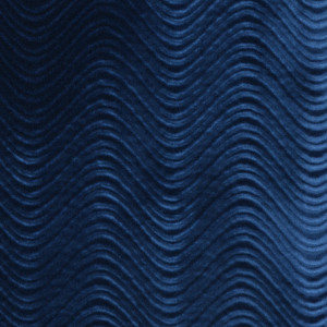 Blue, Classic Swirl Upholstery Velvet Fabric By The Yard