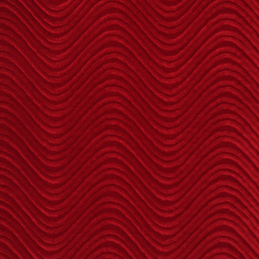 Red, Classic Swirl Upholstery Velvet Fabric By The Yard 1