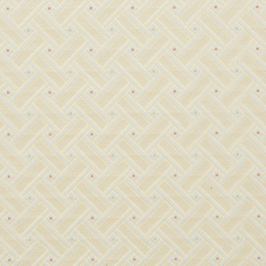 Gold, White, Red And Green, Lattice Brocade Upholstery Fabric By The Yard