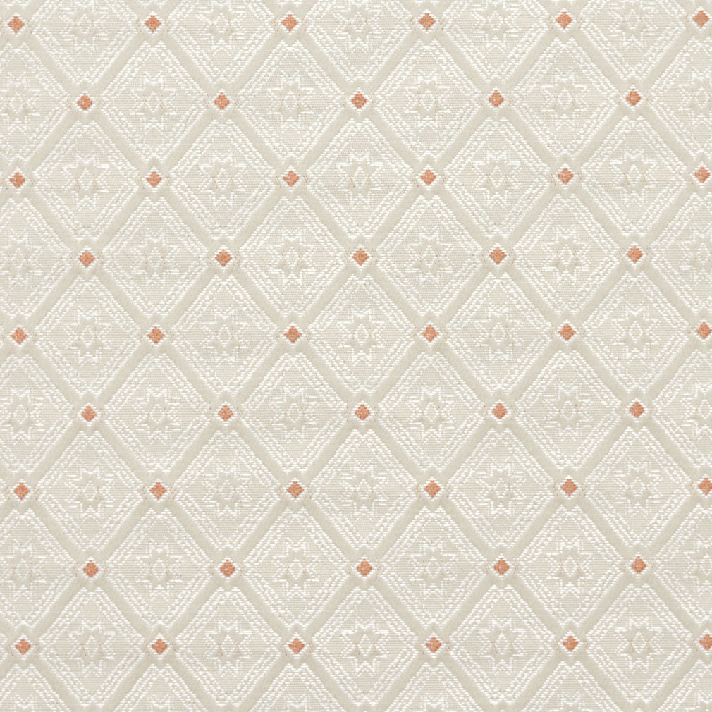 Silver, White And Mahogany Red, Diamond Brocade Upholstery Fabric By The Yard 1