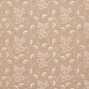 Gold And Pink, Floral Brocade Upholstery Fabric By The Yard