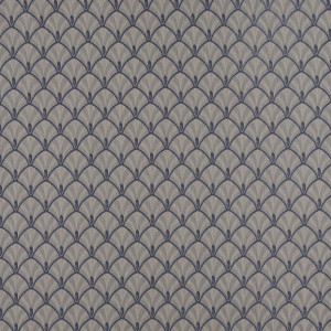 Blue And Beige Fan Jacquard Woven Upholstery Fabric By The Yard