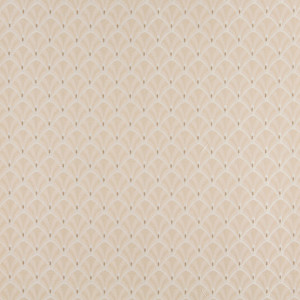 Beige And White Fan Jacquard Woven Upholstery Fabric By The Yard
