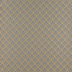 D304 Blue And Gold Fan Jacquard Woven Upholstery Fabric By The Yard