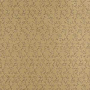 Brown And Beige Vine Leaves Jacquard Woven Upholstery Fabric By The Yard