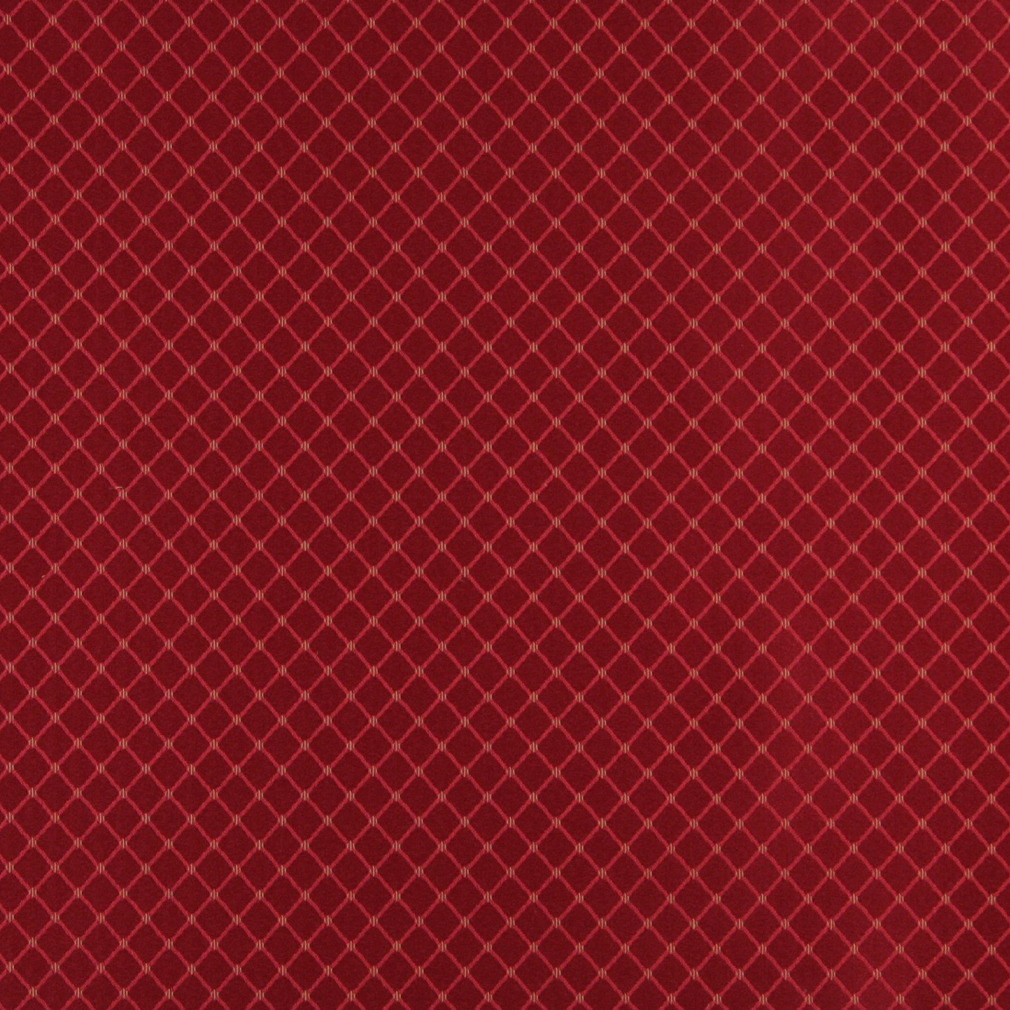 Red And Green Diamond Jacquard Woven Upholstery Fabric By The Yard 1