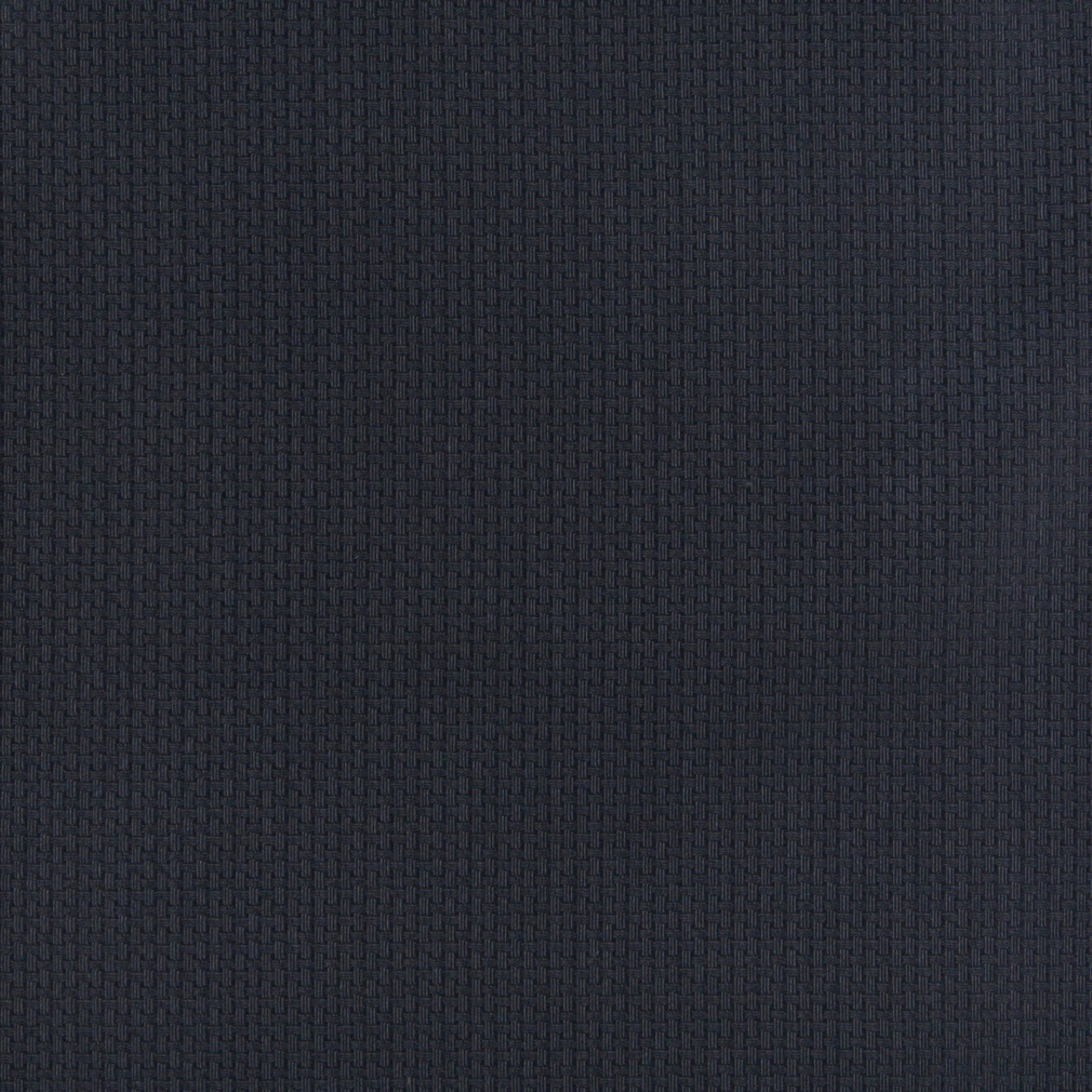 Navy Blue Basket Weave Jacquard Woven Upholstery Fabric By The Yard 1